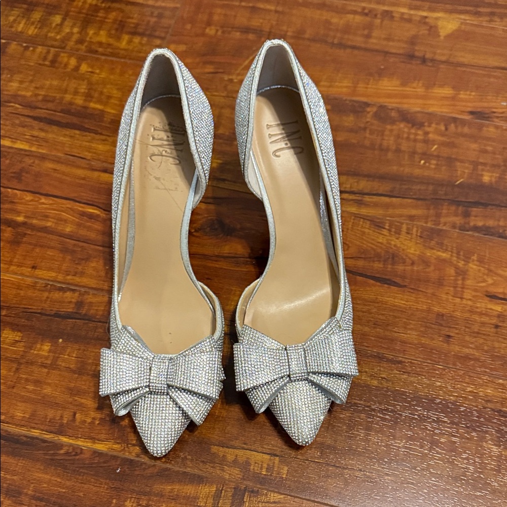 INC Karee Rhinestone Covered Bow Front D’Orsay Pointed Toe Heels - Picture 1 of 3